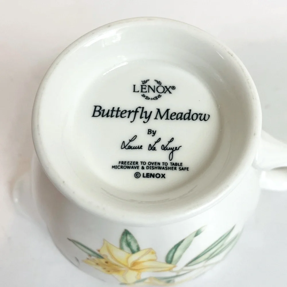 Lenox Butterfly Meadow Creamer And Sugar Bowl W/Lid